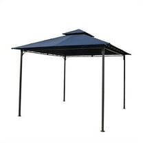 10x10 Square Gazebo - Vented Outdoor Canopy Shade - Patio Garden Party Event Shelter