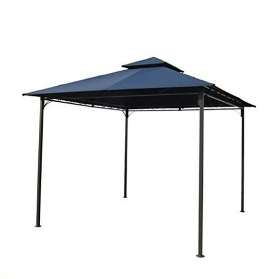 10x10 Square Gazebo - Vented Outdoor Canopy Shade - Patio Garden Party Event Shelter
