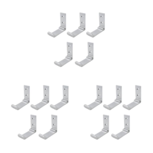 Advancent 5 pack/lote organiza eficientemente el gancho para ropa montado en la pared fácil instalación duradero fácil plata L Type1 NO1
