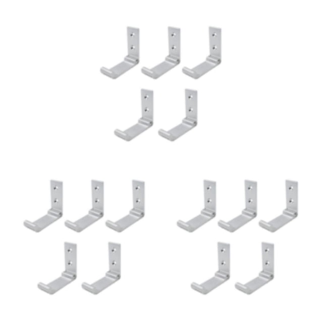 Bearachild 5 unids/set soporte fuerte capacidad montado en la pared abrigo ropa gancho fácil instalación Durable plata L Type1 NO1