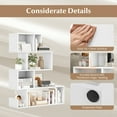 thumbnail image 6 of Costway 1 PCS S-shaped Bookshelf Freestanding Stepped Etagere Bookcase with Anti-tipping Kits White, 6 of 9