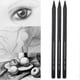 thumbnail image 3 of 3pcs Pure Carbon Sketch Pencil Professional Hard/Medium/Soft Woodless Charcoal Pen Drawing Set, 3 of 4