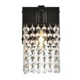 thumbnail image 3 of Phineas 1 light bath sconce in black with clear crystals, 3 of 7