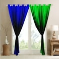 thumbnail image 4 of Abstract Ombre Curtains 30%-50% Blackout Green Blue Black Curtains & Drapes Bedroom,Gradient Geometry Striped Window Curtains,Geometric Stripes Window Treatments, 4 of 6