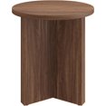 thumbnail image 7 of Henn&Hart 20" Wide Round Side Table in Satin Walnut, for Home, Living Room, Bedroom, Entertainment or Office, 7 of 7