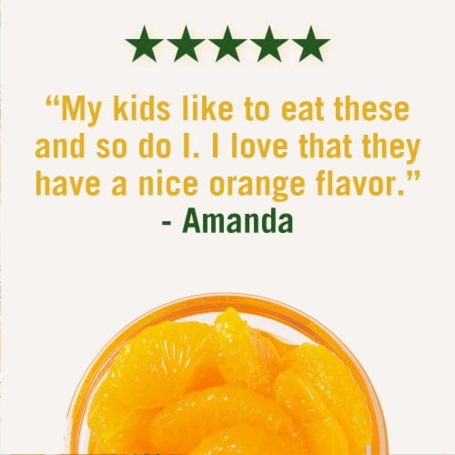 2X-Del Monte Mandarin Oranges Fruit Cup Snacks - 4 oz - 4 ct