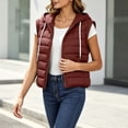 thumbnail image 5 of Womens Puffer Vest Lightweight Winter Sleeveless Jacket Quilted Outerwear with Hood Zip Up Down Vests with Pockets,S-3XL, 5 of 9