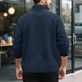thumbnail image 3 of WTOBBY Men's Full Zip Fleece Jacket, Lightweight Outdoor Hiking Casual Soft Warm Coat with Pockets for Everyday Comfort and Style,Navy M, 3 of 6