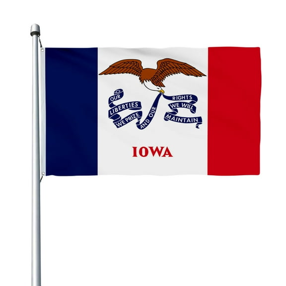 Aihccy Iowa State Flag with Brass Grommets Size - 3x5Ft