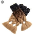 thumbnail image 5 of Luxtrada Braiding Hair Ombre Kanekalon Braids Synthetic Braiding Hair 2Pcs/1Pairs Hair Extension for Twist Braiding Hair (24" Black), 5 of 7