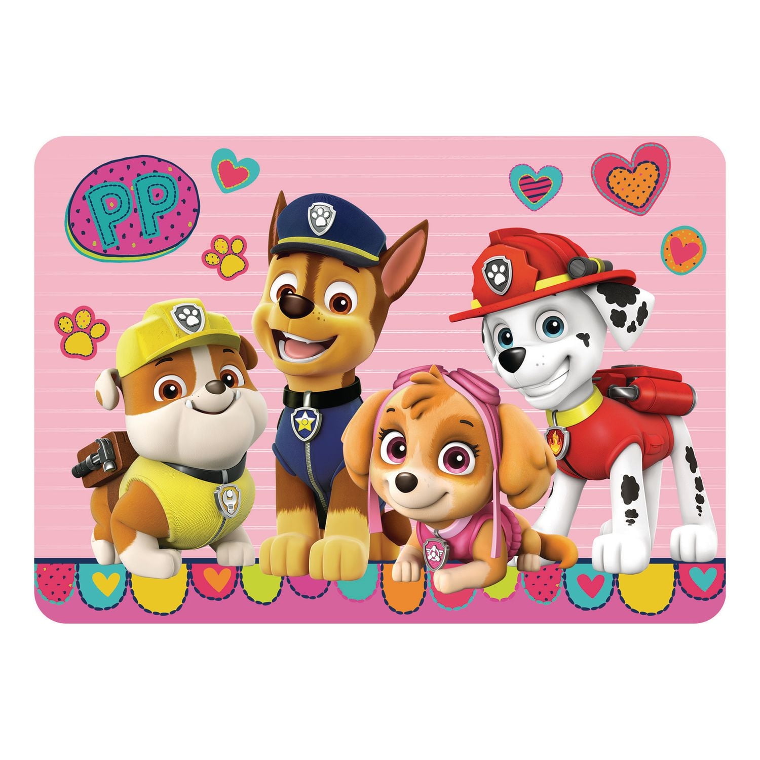 PAW Patrol Girls' "Friendly Paws" Placemat, PAW Patrol Placemat