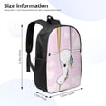 thumbnail image 2 of Uemuo Aerial Yoga for Unicorn Printed Durable 17-inch Student Backpack - Lightweight, Waterproof, Adjustable Straps, Ideal for School, Work, Travel, 2 of 5