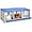 Blue-3 Grids, variant on Lumiparty 8-Compartment Galvanized Steel Chicken Nesting Box with Rollaway Design, Blue