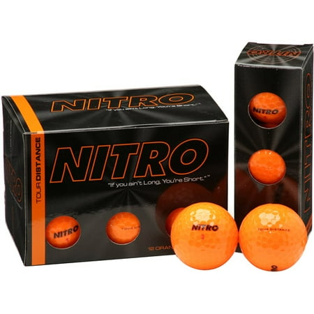 Nitro Golf Distance Golf Balls, Orange, 24 Pack