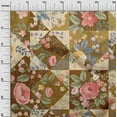 thumbnail image 3 of oneOone Cotton Poplin Twill Brown Fabric Florals Sewing Material Print Fabric By The Yard 56 Inch Wide, 3 of 6