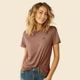 thumbnail image 4 of Dalix Sorcerer Frog Embroidered Cotton Relaxed Short Sleeve Tee T Shirt Womens in Chestnut M Medium, 4 of 5