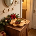 thumbnail image 5 of Christmas Decorations Indoor Outdoor, Shaped Divided Serving Tray for Snack Candy and Nut Mix, Rustic Accent for Table Counter Party, 5 of 6