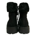 thumbnail image 3 of Madden Girl Women's Faux Fur Top Side Zip & Lace Up Combat Boots (Black, 9), 3 of 6