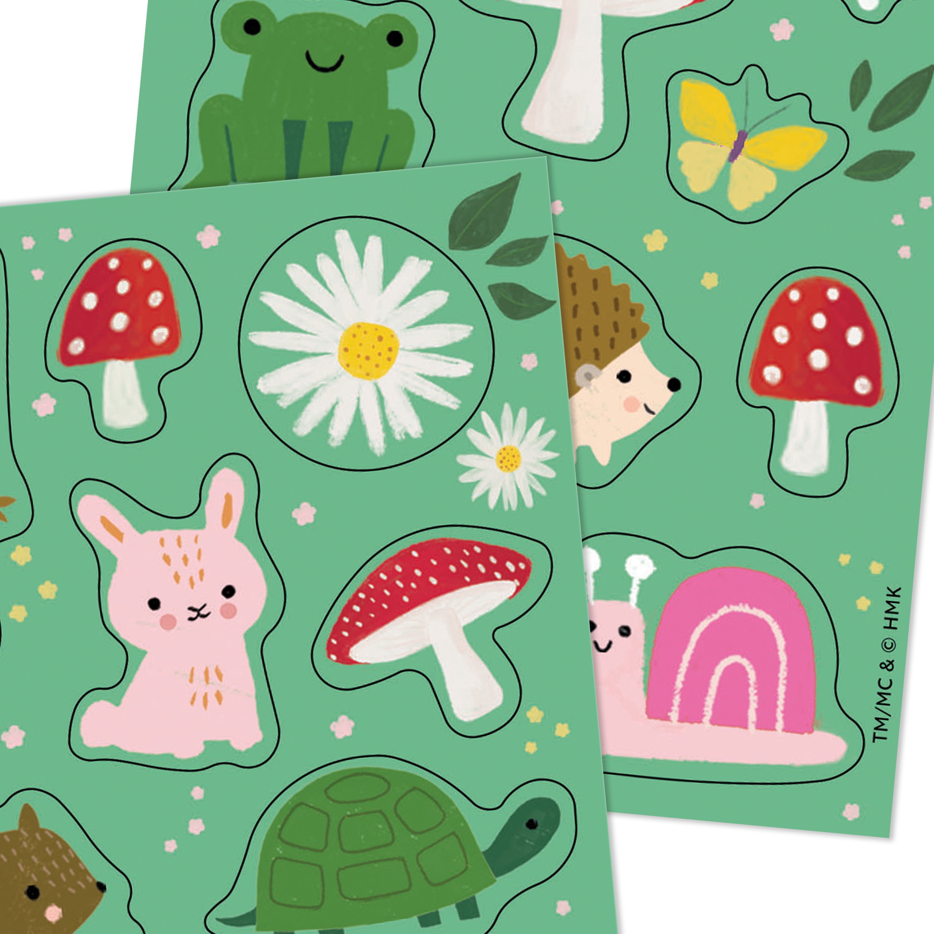 Hallmark Stickers (Woodland Critters and Mushrooms), 4 Sheets