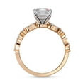 thumbnail image 4 of Solitaire Engagement Rings For Women | Center 8.5x6.5mm Radiant Cut Lab Created Moissanite Promise Ring in Solid 14K Rose Gold Jewelry Gift for Her, Ring Size 7, 4 of 6