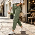 thumbnail image 6 of Womens Stretchy Mid Rise Barrel Pants Vintage Baggy Pants with Pockets for Trendy Y2k Daily Casual Outfits, 6 of 7