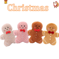 thumbnail image 2 of Lindo muñeco de jengibre de peluche con forma de hombrecito de jengibre y chocolate relleno de caramelo, adorno para árbol de Navidad, colgante navideño, regalo para niños, 2 of 5