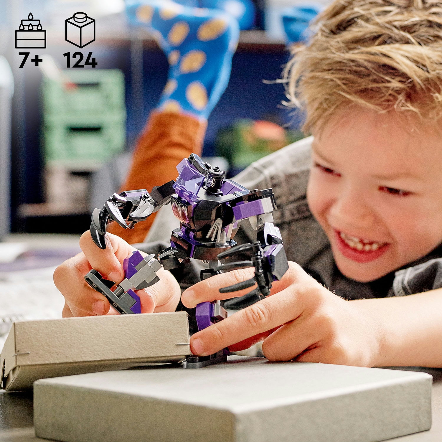 LEGO Marvel Black Panther Mech Armor 76204 Building Kit; Collectible Mech and Minifigure for Super-Hero Kids Aged 7+ (124 Pieces)