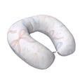 thumbnail image 2 of Travel Pillow Memory Foam, Head Neck Support Airplane Pillow For Traveling, Car, Home, Travel Neck Flight Pillow 12 Inches Romantic Thin Vintage Lace Ribbon Bow Pattern, 2 of 8