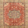 thumbnail image 1 of Ahgly Company Machine Washable Indoor Square Abstract Grapefruit Red Area Rugs, 6' Square, 1 of 7