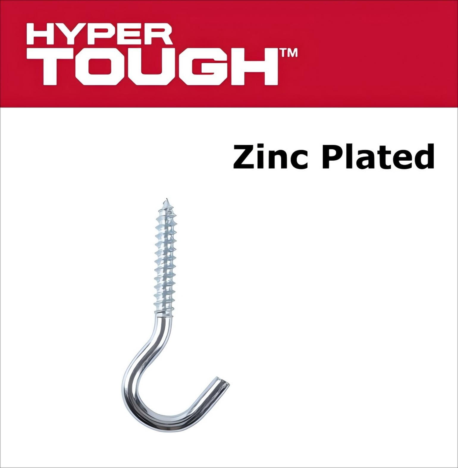 Hyper Tough Screw Hook 3/8 inch x 4-1/2 inch Zinc Plated
