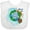 AA-White, variant on Inktastic Earth Day Peace Love Earth with Turtle and Waves Boys or Girls Baby Bib