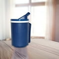 thumbnail image 2 of Rehabilitation Advantage Insulated Blue Mug with White Snorkel Lid – 12 oz Non-Weighted Cup, Easy-Grip Handle, Spill-Resistant, Durable Plastic, Hot & Cold Drinking Aid for Limited Hand Strength, 2 of 5