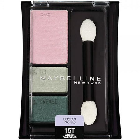 Pastel Shadow - maybelline new york expert wear eyeshadow trios, perfect pastels 15t green gardens, 0.13 ounce