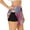 Black, variant on Hirioo Pink Parrot Tropical Blossoms for Women's Double Layer Athletic Shorts High-Performance Gym Shorts with Inner Pocket, Elastic Waistband-Large