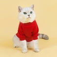 thumbnail image 2 of RotHome Small Dog Shirts for Small Dogs and Cats Cotton Blend Pet Pullover T-Shirt for Hairless Sphynx Cat Clothes Comfortable Kitten Apparel Post-Surgery Recovery Suit Red Small, 2 of 5