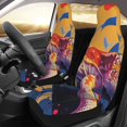 thumbnail image 2 of Sikiie Colorful Gecko Jungle Art Car Seat Protector 2 Pack Car Seat Cushion Mat, Car Seat Covers for SUV, Truck, Van, 2 of 7