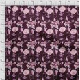 thumbnail image 3 of oneOone Cotton Jersey Wine Fabric Flower Watercolor Dress Material Fabric Print Fabric By The Yard 58 Inch Wide, 3 of 4