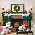 thumbnail image 5 of 6Pack Felt Green Christmas Stockings, 14.2 Inches Personalized Christmas Stockings, White Cuff with Gold Trim DIY Christmas Stockings for Family Holiday Christmas Party Decorations, 5 of 8