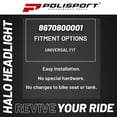 thumbnail image 3 of Polisport 8670800001 E-Blaze Headlight - White/Black, 3 of 8