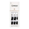 imPRESS Press-On Manicure False Nails, Short, Black And White, 30 Ct
