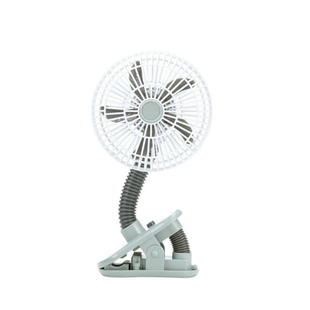 

O2COOL 4 inch Portable Battery Powered Stroller Clip Fan Gray