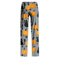 thumbnail image 4 of MLQIDK Fall Pajamas for Women Halloween Loose fit Pumpkin Bat Ghost Print Pajama Pants Elastic Waist Plus Size Halloween Pajamas Funny Drawstring Pajamas Fall Pjs, 4 of 4