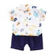 thumbnail image 1 of Odeerbi 1-8 Años Conjunto de Verano Para Niños de Hawaianos Camiseta de Manga Corta de Algodón Con Estampado Tropical Conjunto de Dos Piezas de Gráficos, 1 of 5