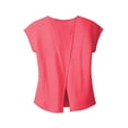 thumbnail image 6 of District Made Ladies Drapey Cross Back Tee-2XL (Hot Coral), 6 of 6