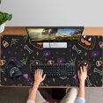 thumbnail image 4 of Long Mouse Pads for Desk,Halloween Colorful Spooky Elements Desk Mats on Top Of Desks, Desk Mouse Pad Extra Large with 3mm Non-Slip Base and Stitched Edge for Gaming,Office,Work,Home 47.3"x23.6", 4 of 6