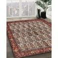 thumbnail image 3 of Ahgly Company Machine Washable Indoor Square Traditional Saffron Red Area Rugs, 7' Square, 3 of 7