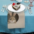 thumbnail image 4 of WYYP Rabbit Hole Polyester Dinner Napkin for Dining Table Kitchen Daily Party Housewarming Farmhouse Decor Gift 2 PCS, 4 of 7