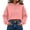 Pink, variant on Staron Women's Hoodie Crop Tops Casual Oversized Long Sleeve Crewneck Pullover Sweatshirt Solid Comfy Fall Winter Spring Fashion Hooded Tops Black XXL