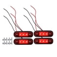 thumbnail image 1 of Unique Bargains Luz de marcador lateral delantera trasera 3 LED sellada para camión, caravana, furgoneta, camión, RV, plástico, rojo (juego de 4), 1 of 1