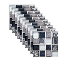 Yeetfub 10 Sheet Peel and Stick Backsplash for Kitchen Mosaic Peel and Stick Wall Tiles Self Adhesive Stick on Tiles for Bathroom Kitchen Laundry Room Camper Shower 4"x4" 6"x6"